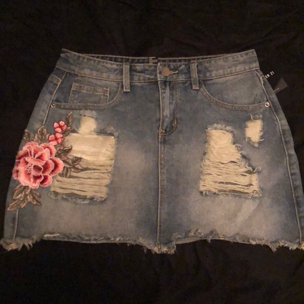 L forever 21 denim skirt